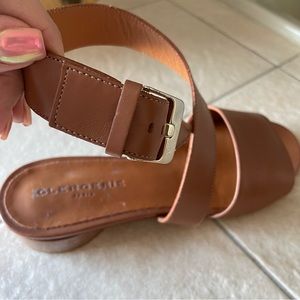 Robert Cleregie Paris Brown Cognac Sandals Like New Sz: 37 7